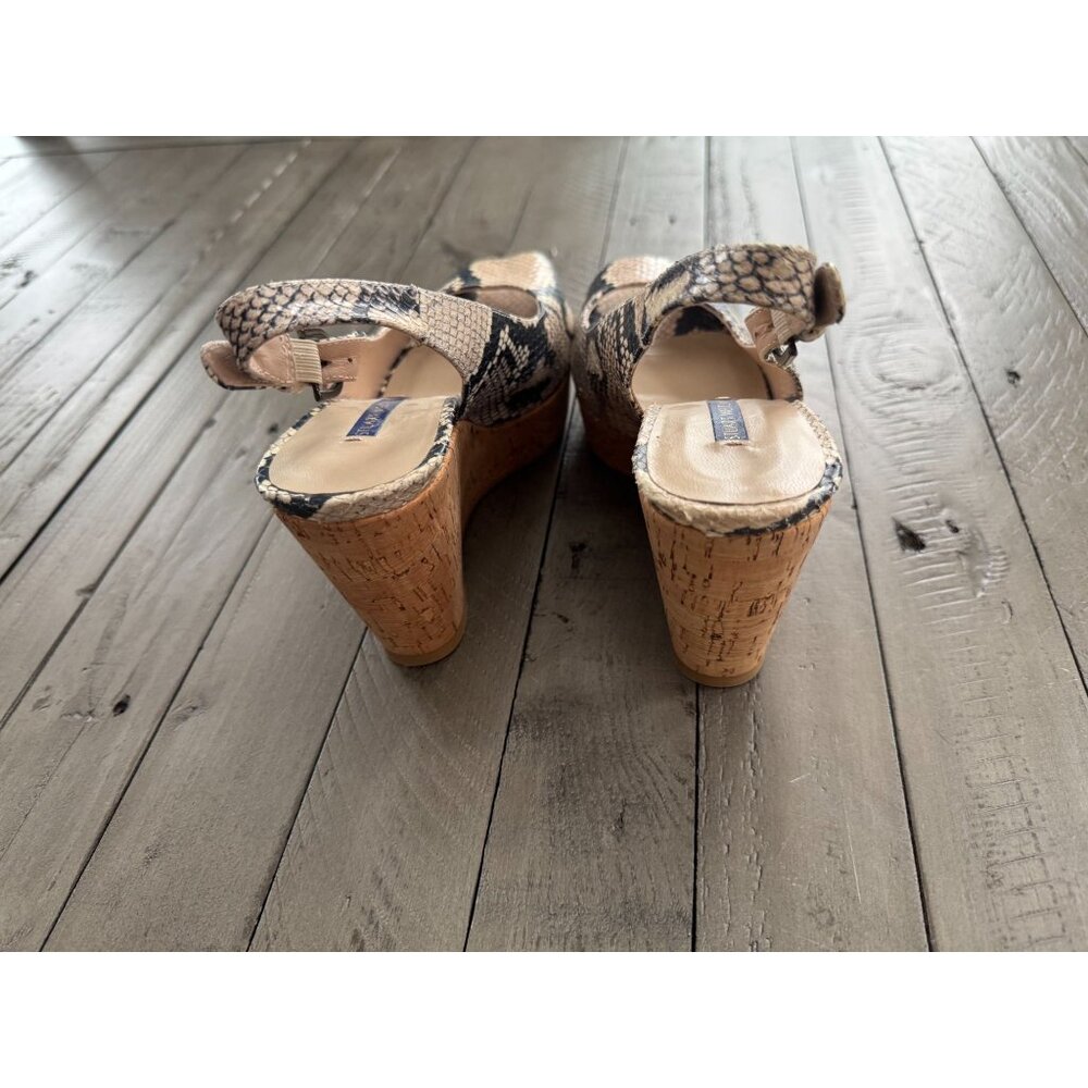 Stuart Weitzman Jean Snake Python Leather Slingba… - image 5